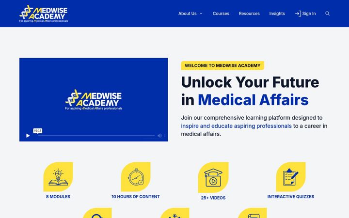 Screenshot of medwise-academy.com