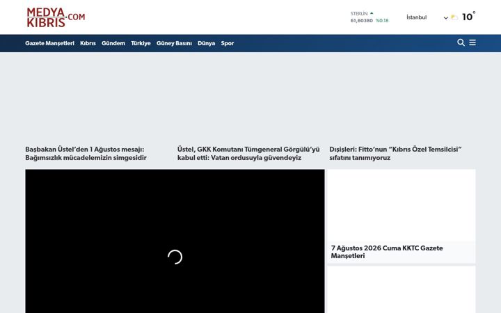 Screenshot of medyakibris.com
