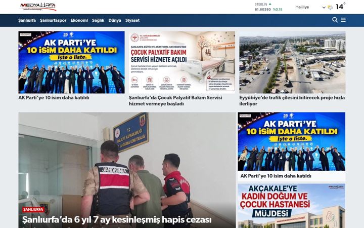 Screenshot of medyaurfa.com