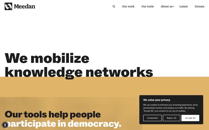 Screenshot of meedan.com