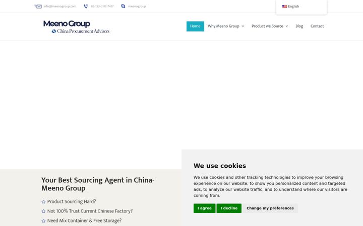 Screenshot of meenogroup.com