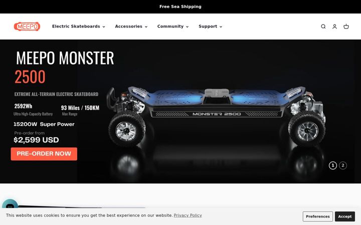 Captura de pantalla de meepoboard.com