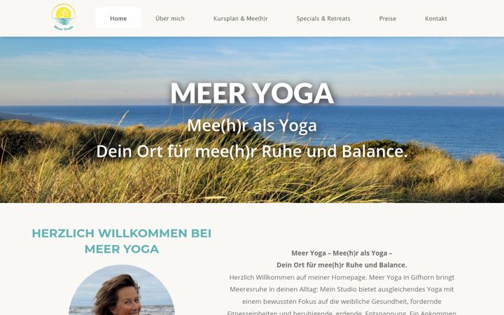 Screenshot of meer-yoga.com