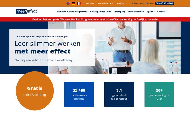 Captură de ecran a meereffect.nl