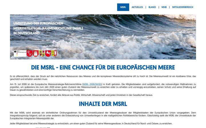 Captură de ecran a meeresschutz.info