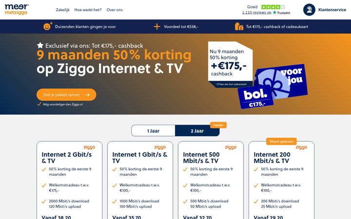 Screenshot του meermetziggo.nl