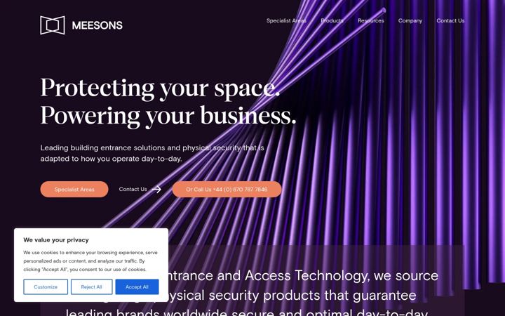 Screenshot of meesons.com