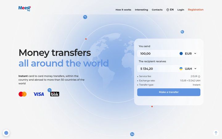 Screenshot of meestpay.com