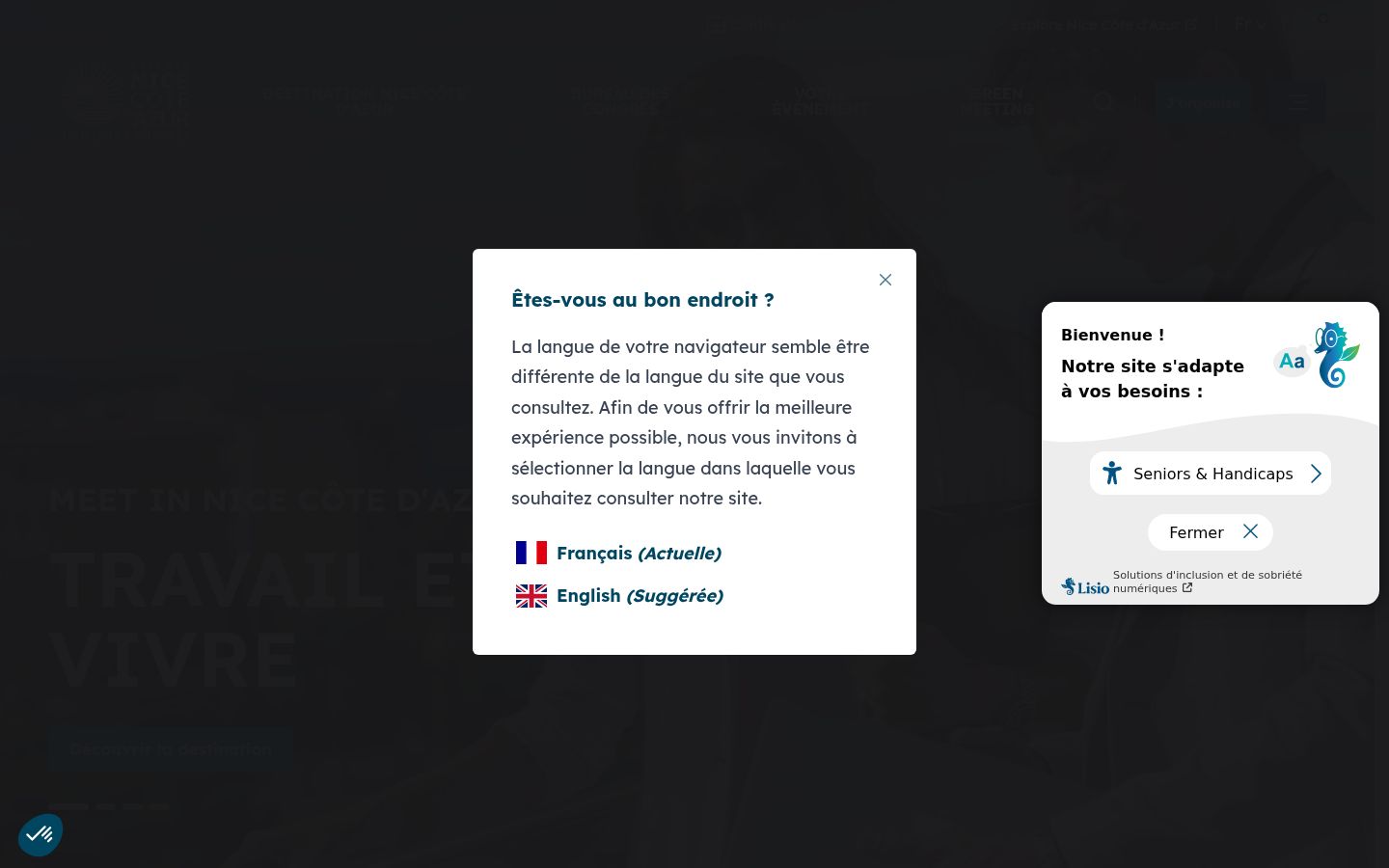 Captura de ecrã do banner de consentimento apresentado antes de qualquer interação