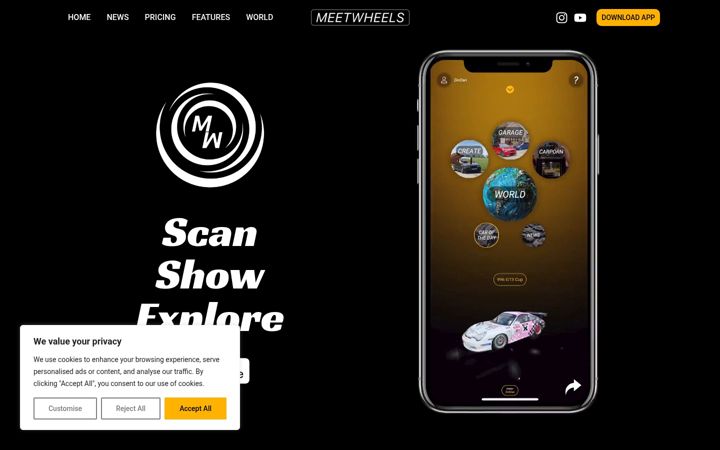 Screenshot of meet-wheels.com