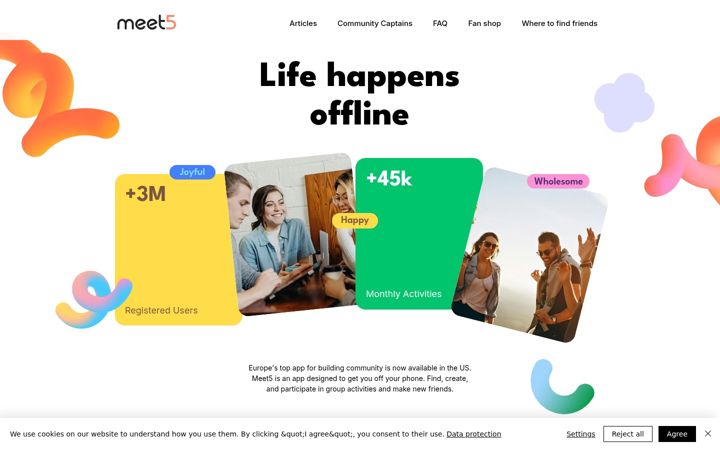 Screenshot of meet5.net