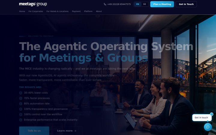 Screenshot of meetago.com