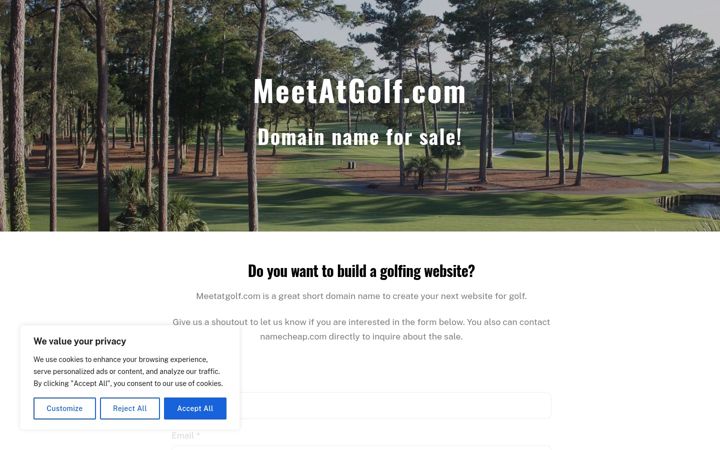 Screenshot of meetatgolf.com