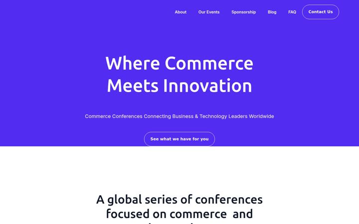 Screenshot of meetcommerce.com