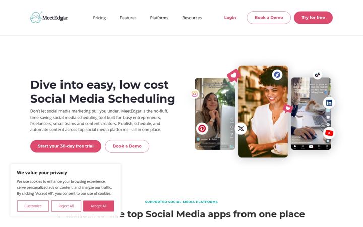 Screenshot of meetedgar.com