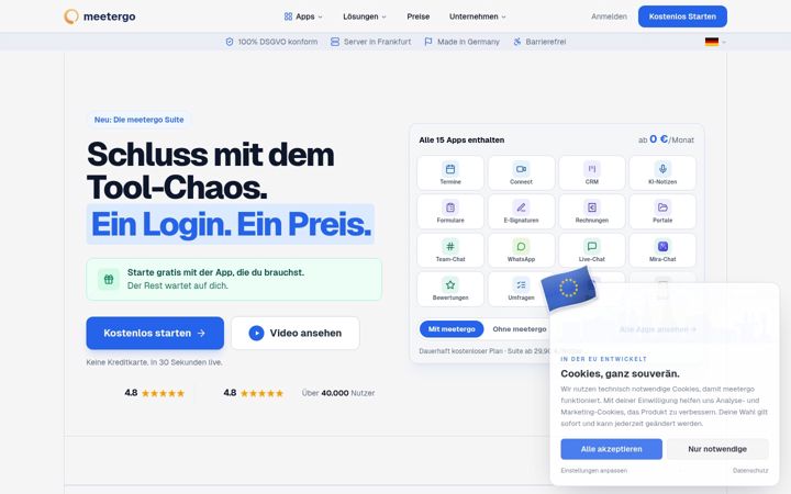 Screenshot of meetergo.com