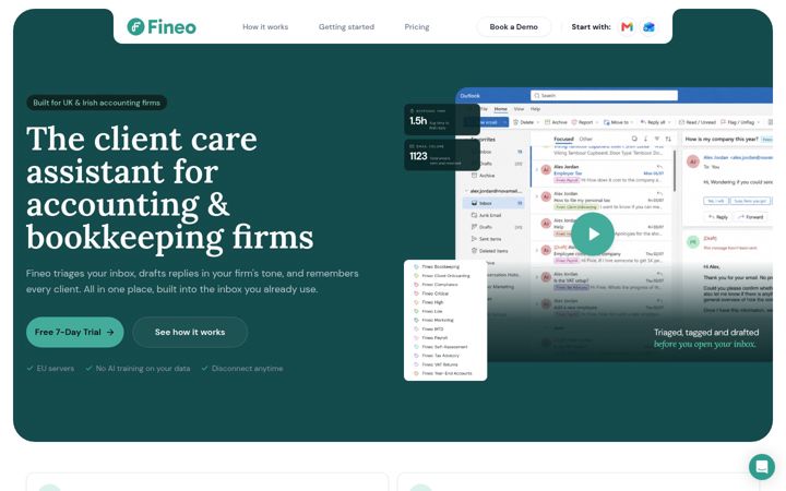 Screenshot of meetfineo.com