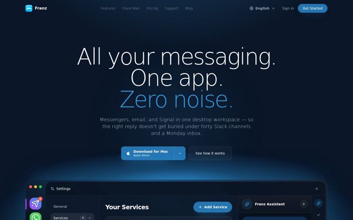 Screenshot of meetfranz.com