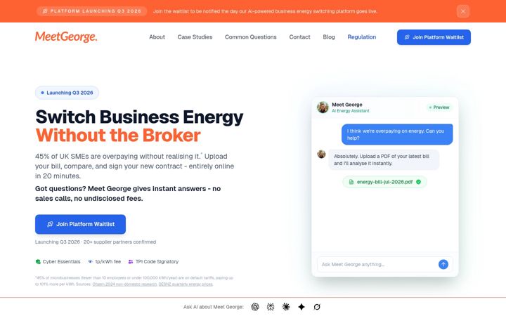 Екранна снимка на meetgeorge.co.uk