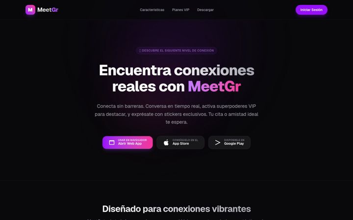 Screenshot of meetgr.com