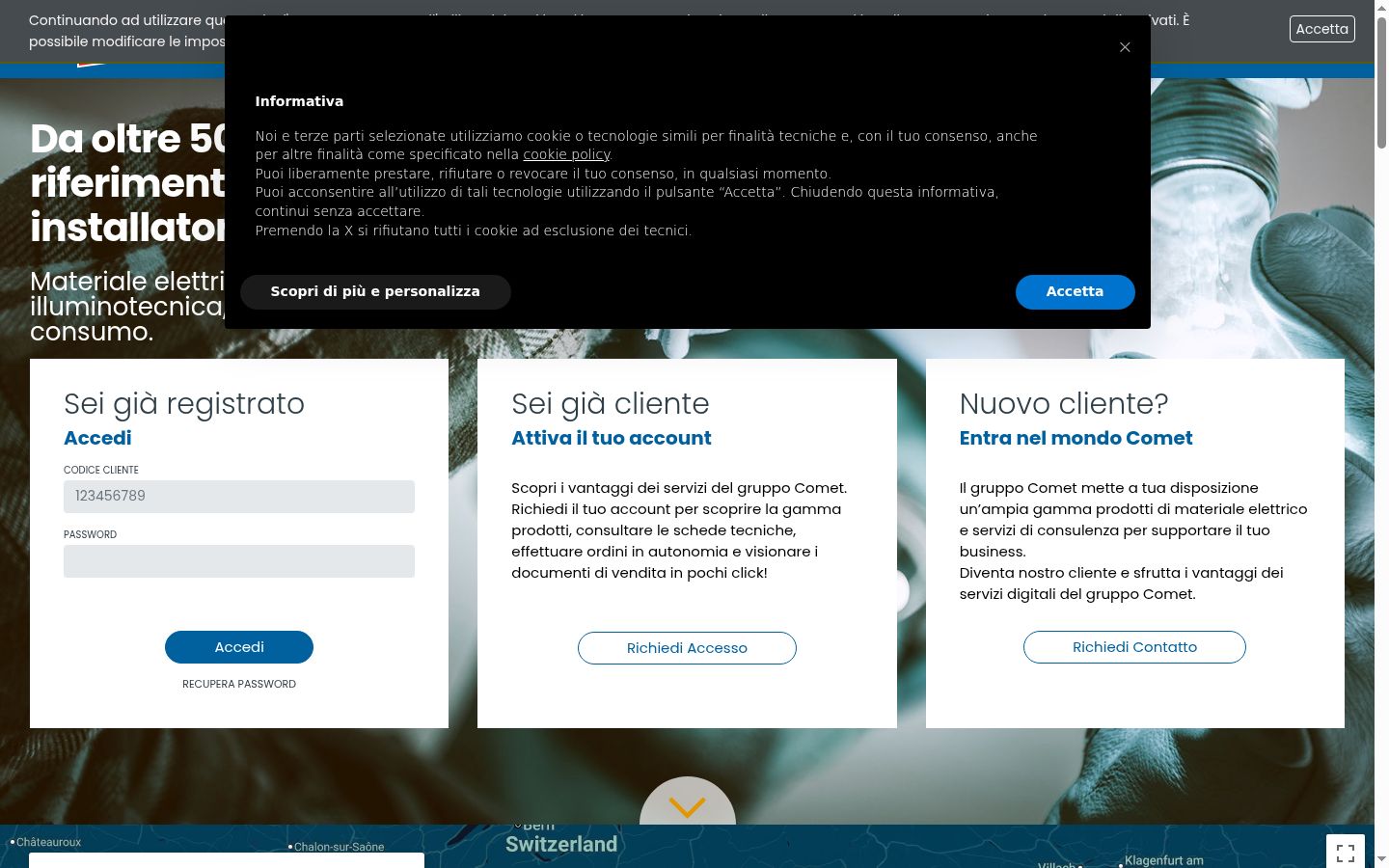 Screenshot tal-banner tal-kunsens muri qabel kwalunkwe interazzjoni