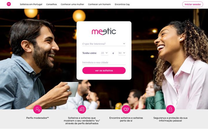Ekrānuzņēmums no meetic.pt