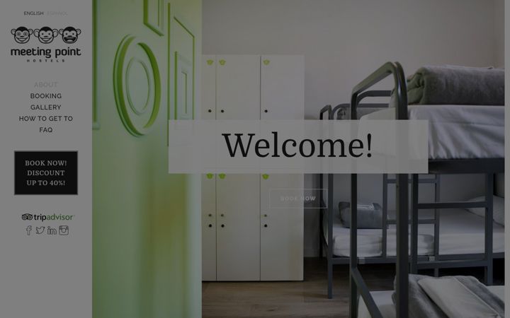 Screenshot of meetingpointhostels.com