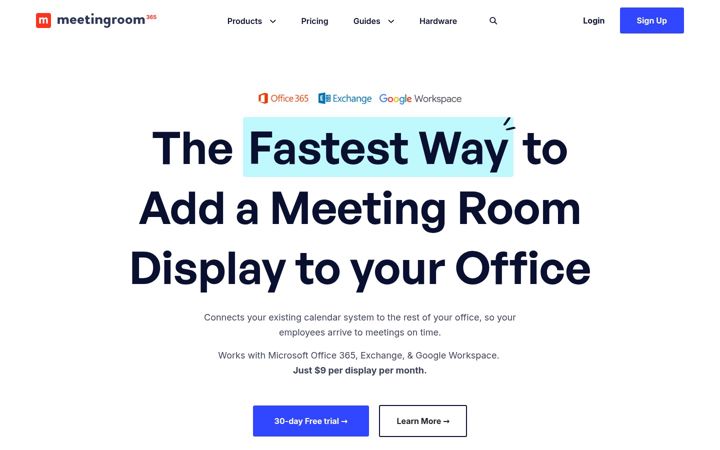 Screenshot of meetingroom365.com