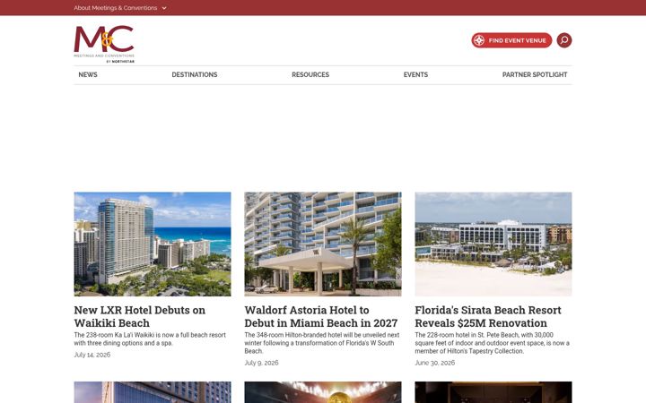 Screenshot of meetings-conventions.com