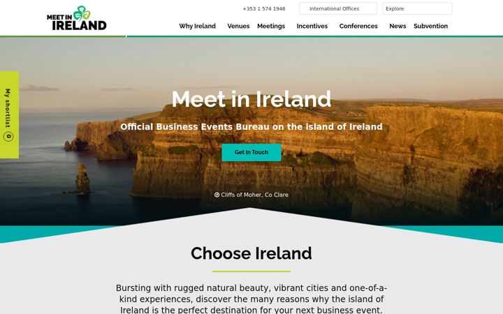 Screenshot of meetinireland.com