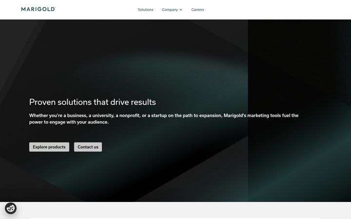 Screenshot of meetmarigold.com