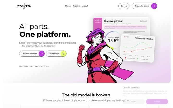 Screenshot of meetstrato.com