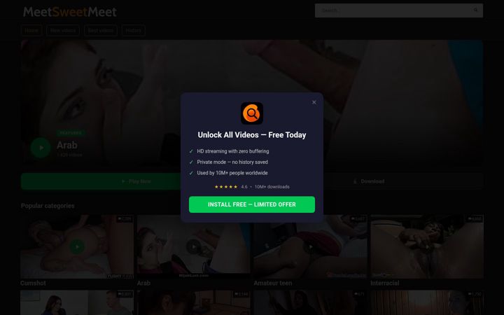 Screenshot of meetsweetmeet.com