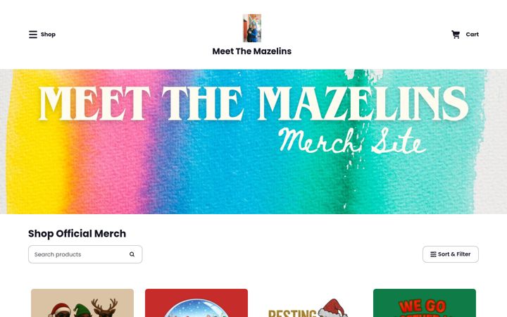 Screenshot of meetthemazelins.com
