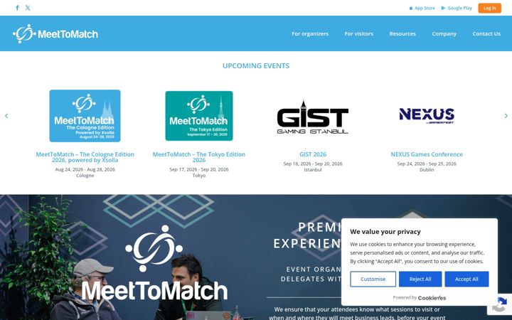 Screenshot of meettomatch.com
