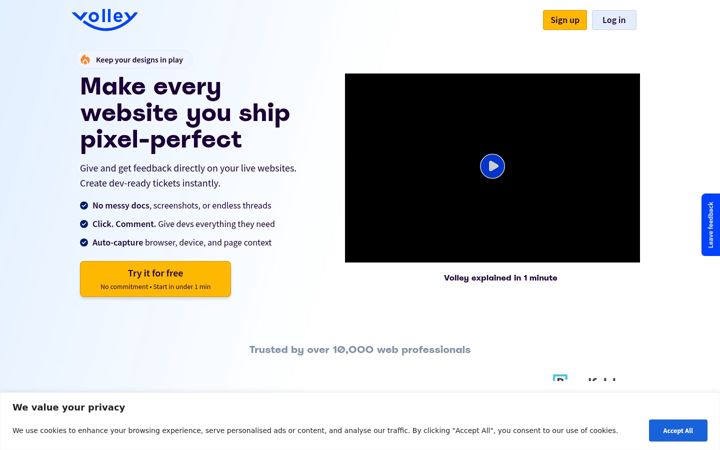 Screenshot of meetvolley.com