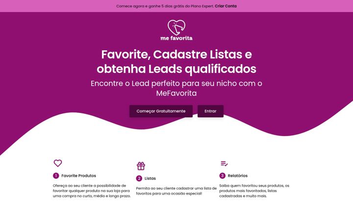 Snímek obrazovky mefavorita.com.br