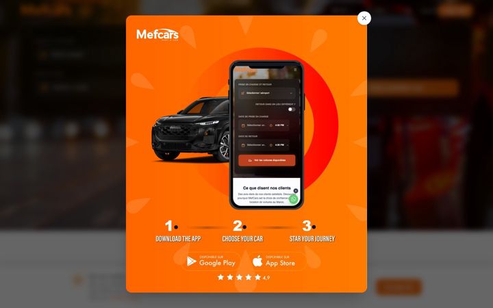 Screenshot of mefcars.com