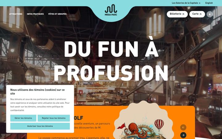 Screenshot of mega-parc.com