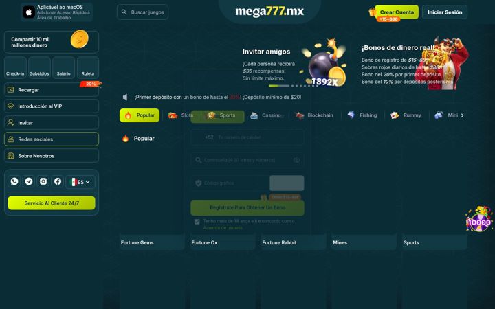 Zrzut ekranu mega777.mx