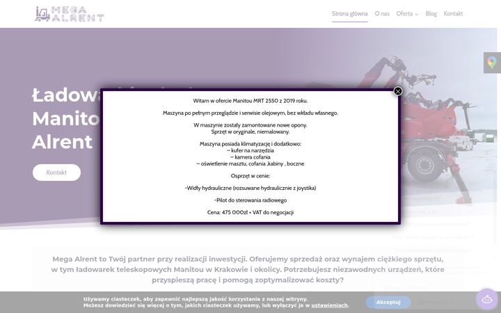 Screenshot of megaalrent.com