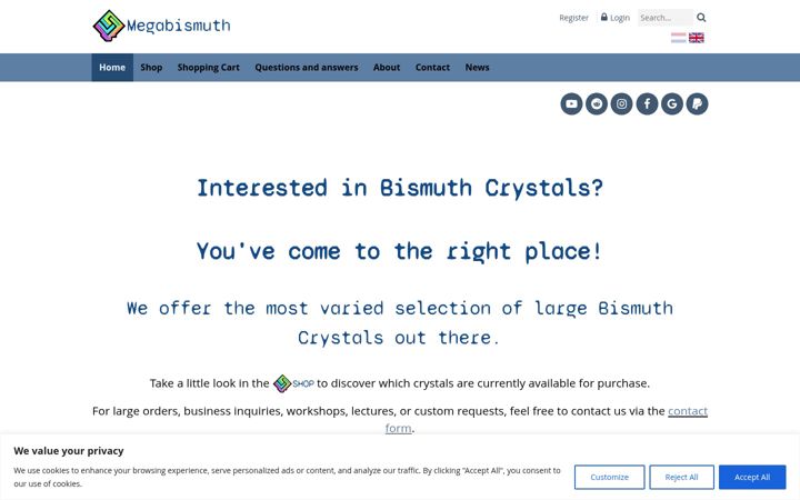 Screenshot of megabismuth.com