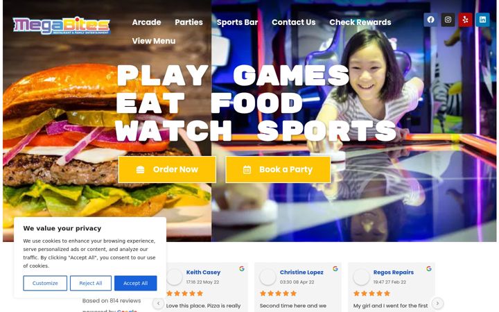 Screenshot of megabiteshemet.com