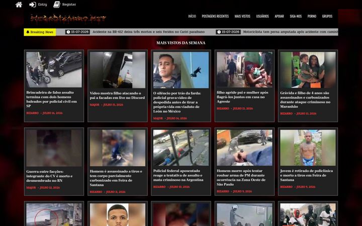 Screenshot of megabizarro.net
