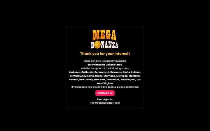 Screenshot di megabonanza.com