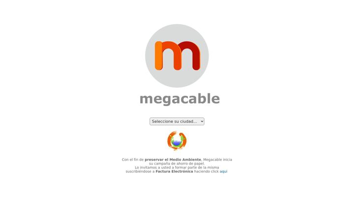 Screenshot of megacable.com.ar