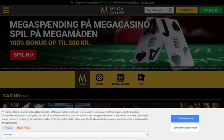 Screenshot of megacasino.com