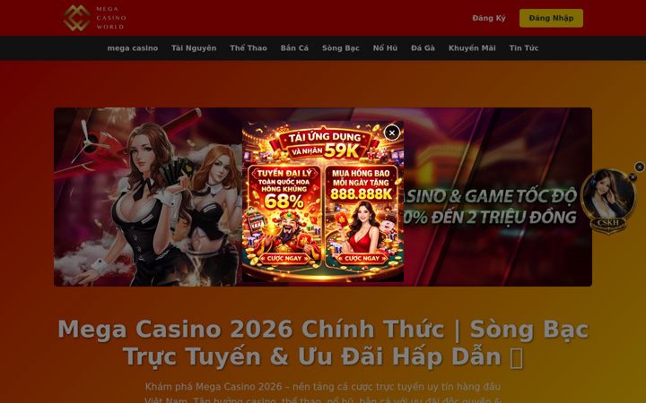 Screenshot of megacasinopro.com