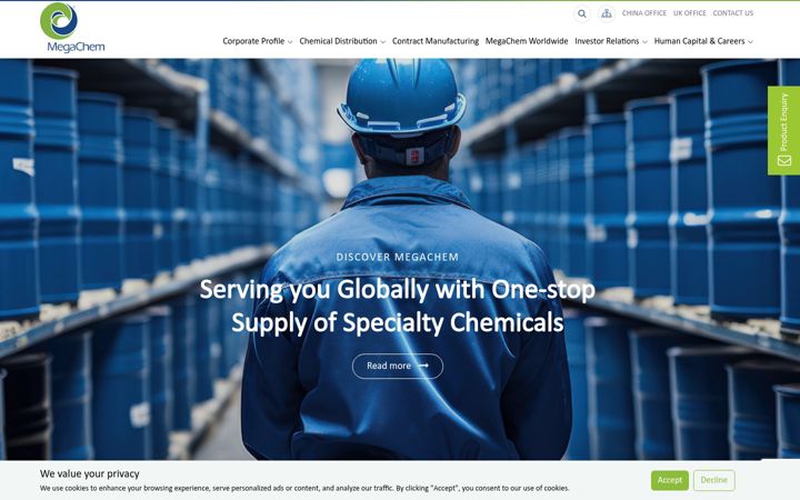 Screenshot of megachem.com