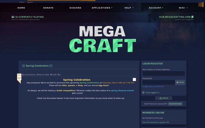 Screenshot of megacrafting.com